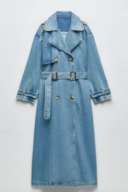 Windsor Denim Oversized Trench Coat