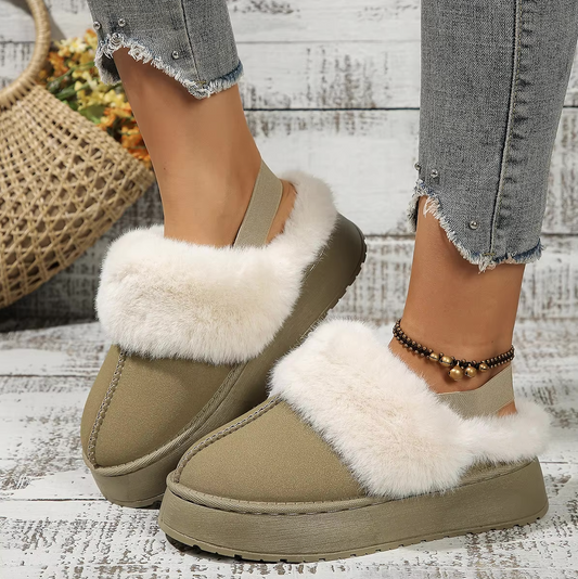 Chunky Platform Fur Slippers