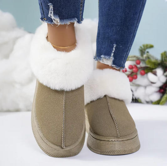 Plush-Lined Cozy Ankle Snow Boots