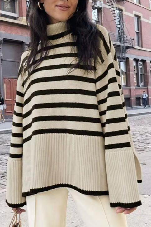 Stella Turtleneck Stripped Sweater