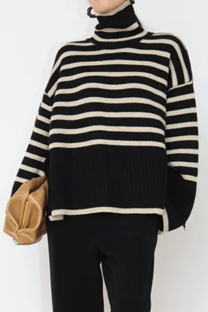 Stella Turtleneck Stripped Sweater