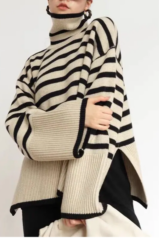 Stella Turtleneck Stripped Sweater