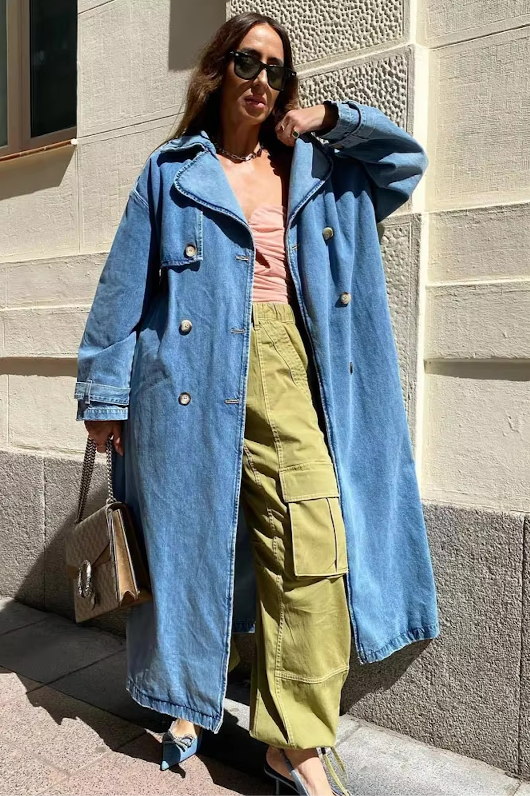 Windsor Denim Oversized Trench Coat